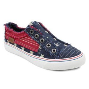 Blowfish Malibu Navy Star/Jester Red Shoes 7.5 New in Box